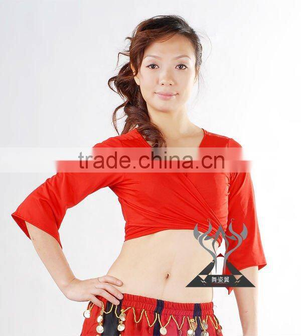 Hot Cotton Sexy Belly Dance Top, Belly Dancing Top for Practice, Belly Dance Costumes QC1378