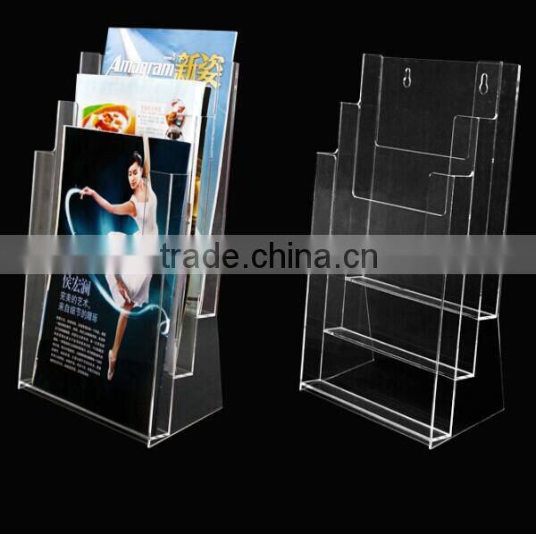 Fashion acrylic magazine display stand