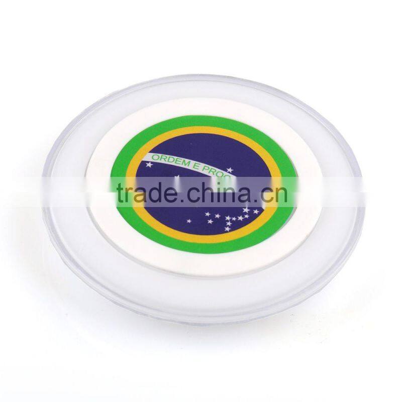 2015 Circular qi wireless charger for Samsung S6 S6 Edge ODM/OEM quick deliver power sockets