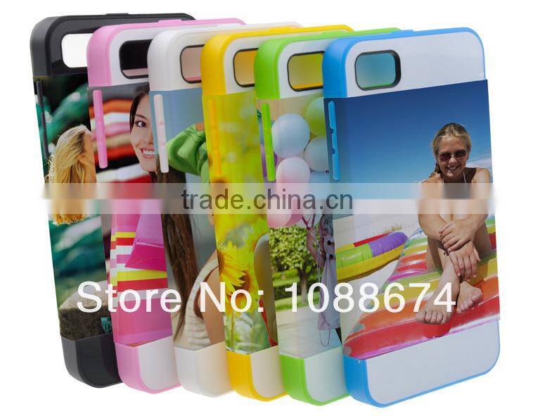 2014 3D Sublimation Card insert cell phone case for Iphone/ Dye sublimation silicone phone case/ Dual blank cell phone case