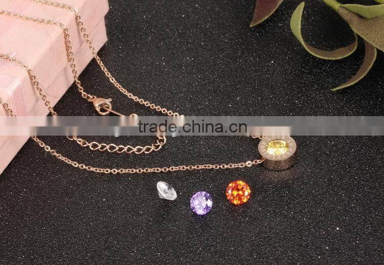 KSTONE Fashion Jewelry Wholesale Rose Gold Round Colorful Diamond Stud Earring