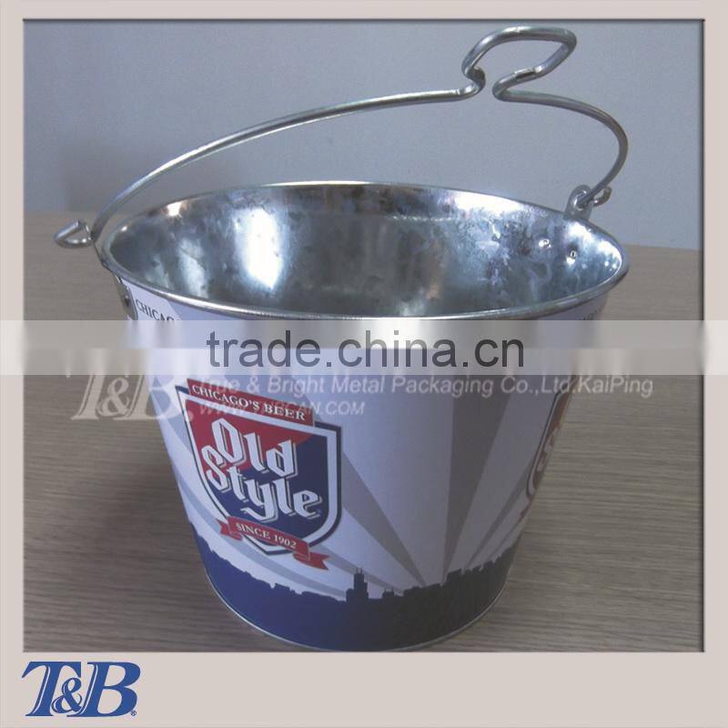 Galvanized metal beer bucket