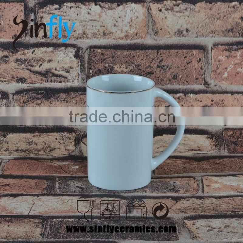 2015 High-end porcelain mug 11oz ceremiac mug decorated in gold
