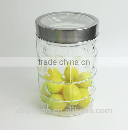 Classical Glass Food Container with Metal Cover