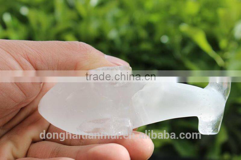 Wholesale cute crystal dolphin as decotive/rock pure crystal dolphin for wholesale