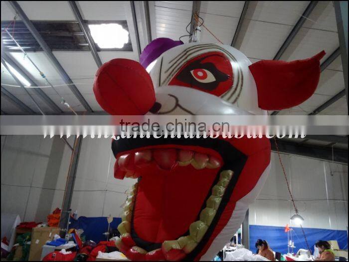 Halloween Decoration Big Hanging Inflatable Clown Head for Sale