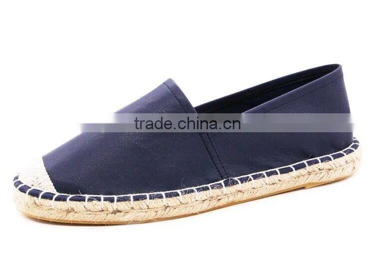 Shoes men loafers PU upper material espadrilles stitched sole shoes flat shoes
