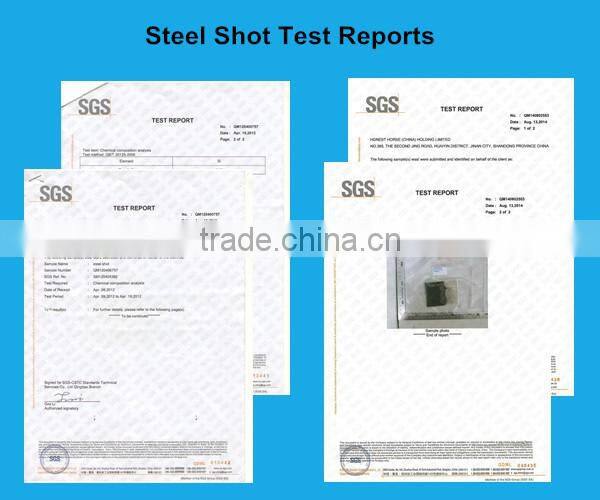 long working life silica 0.4-1.2% shot peening steel shot s280 used for shaping in ships