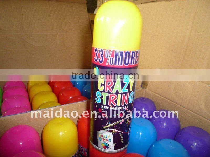 Colorful Silly String spray for Christmas decoration
