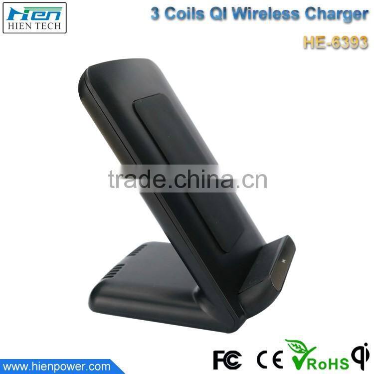 3 coil For all Phones Charging Qi Wireless Charger Stand