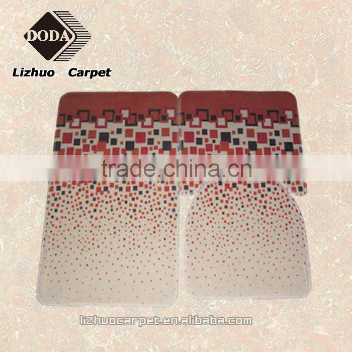 2016hot sales 3 pcs printing bath mat outdoor carpet livingroom rugs