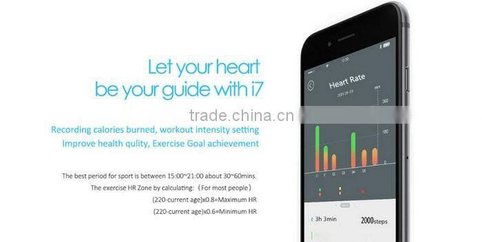 iwown I7 Smart Wristband Bluetooth 4.0 Smart bracelet Intelligent Sports Watch Step Sleep Track Caller ID display