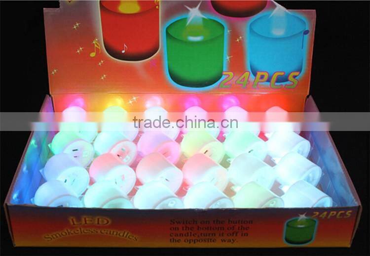 LED Lytes Flameless Candles, Multi Color Option Battery Operated Set of 3 Ivory Wax and Remote