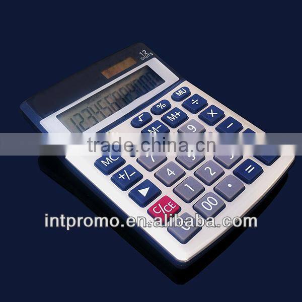 12 digits dual power desktop calculator