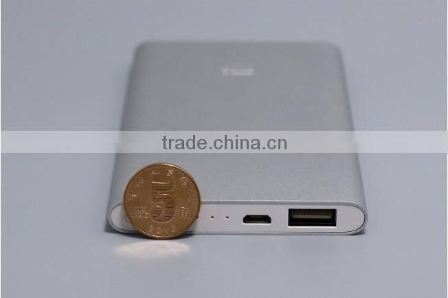 2016 new slim External Battery Pack xiaomi power bank/5000mAh powerbank of xiaomi brand