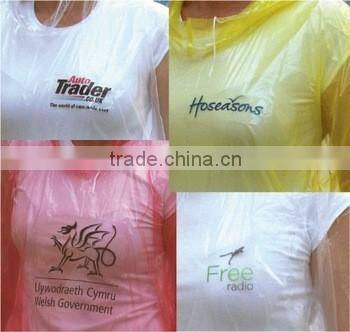 YunShang cheap disposable rain poncho for promotion