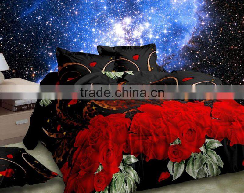polyester fleece printed bedding fabric