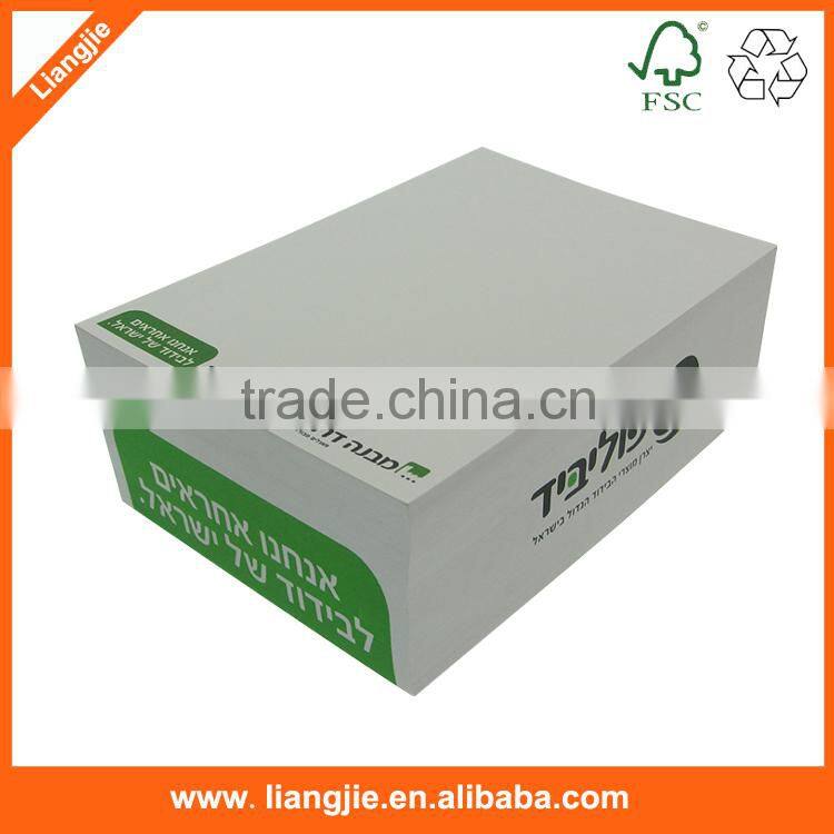 Office popular 4 sides printing custom logo memo cube for promotion