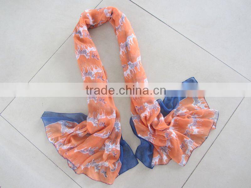 turkish printing silk scarf