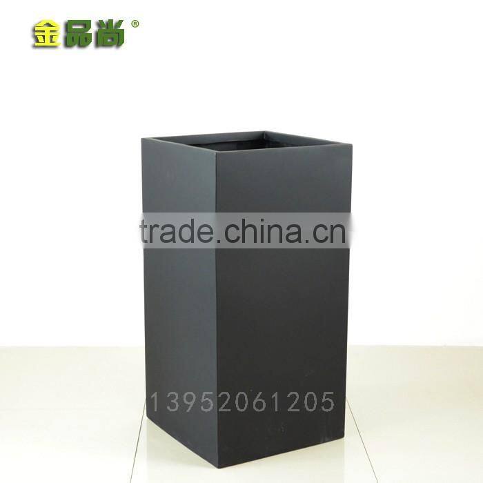 rectangular matt white uv resistant poly fiber urn