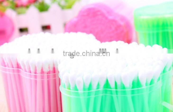 wood or plastic handle sterile cotton buds packing in opp bag pvc box