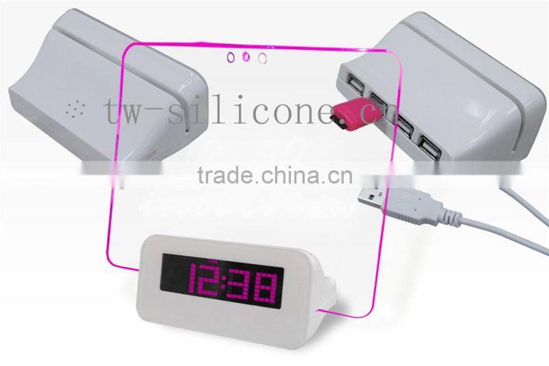 Fancy digital projcetor alarm clock led alarm clock with usb port