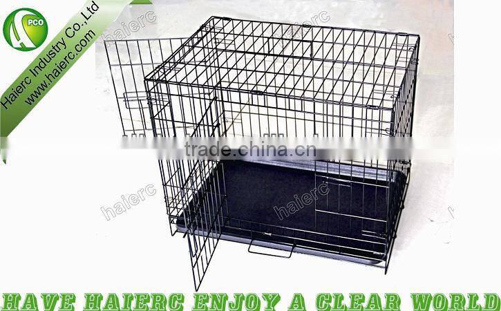 Haierc Floding Double Door Dog Cage Dog Knnel