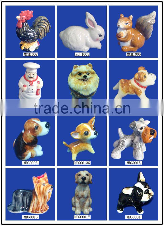 Hand Made Vintage Ceramic Dog Figurine Black Pug Dog