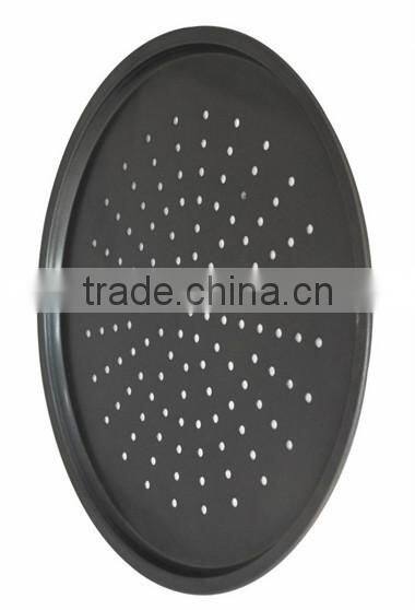 Carbon steel round perforated pizza pan & Non-toxic pan