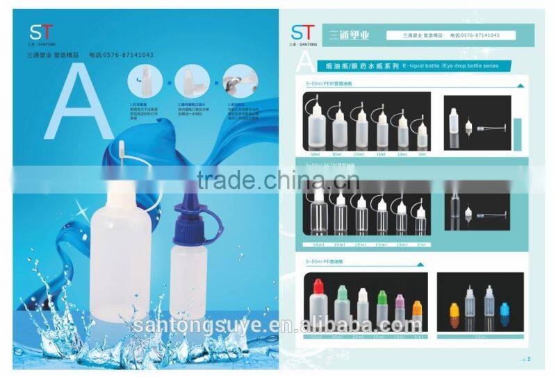 Hot Plastic Bottle PE Empty E-liquid Bottle Needle Dripper for Ego Electronic Cigarette E-cig e liquid Plastic Bottle