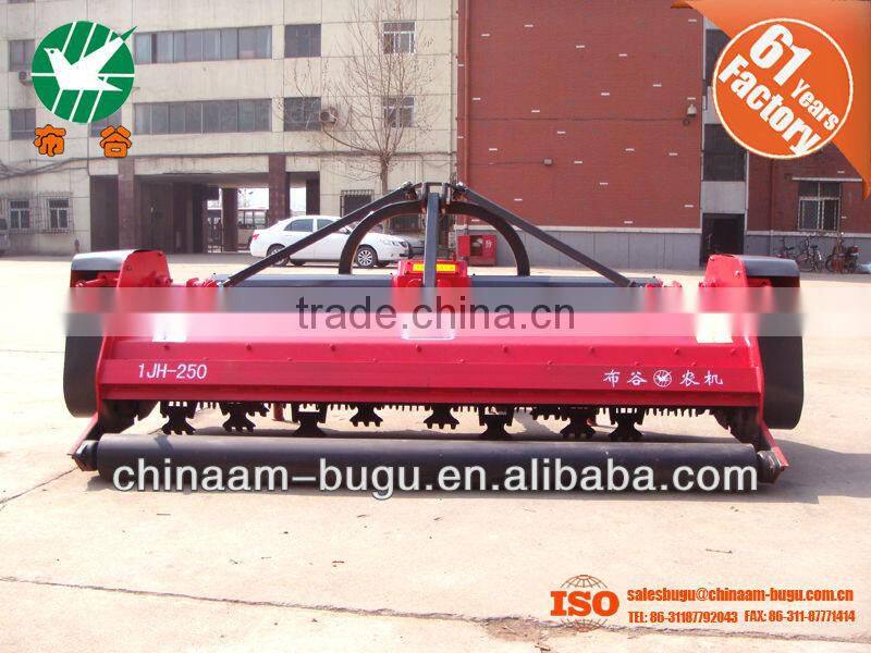 Tractor-mounted PTO rice straw chopper