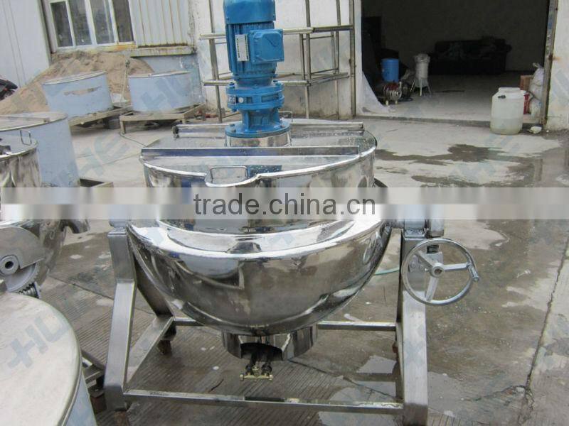 Hot natural gas heating jacketed mixng kettle