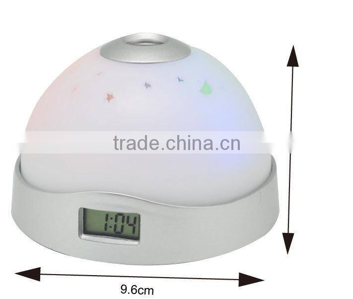 Projection Clock with LED Color-Change Projector