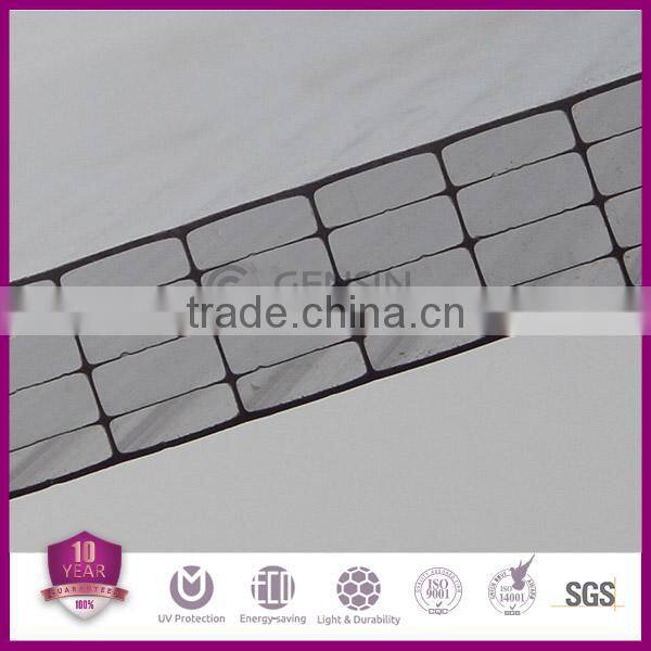 10mm Five Rectangle Structure Transparent Multiwall Polycarbonate Sheet For Greenhouse Heat Insulation Double UV Protector