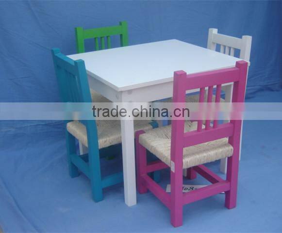 Wooden Table 4 Chairs furniture for kids/ children furniture set