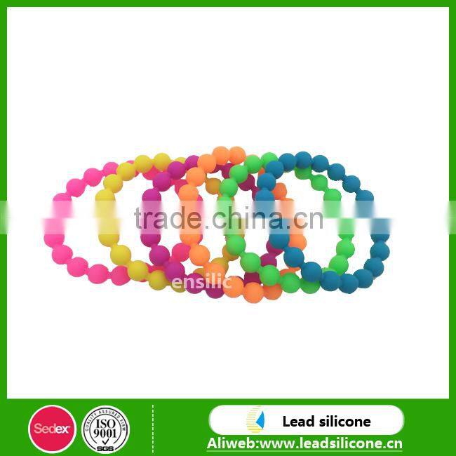 2015 Food-graded Fashionable Charming Silicone Bead Bracelet