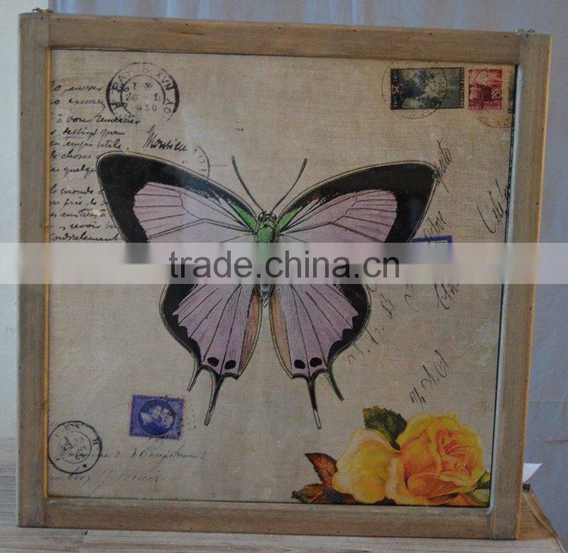 2016 new style LED lighted wooden picture frame with inductive switch