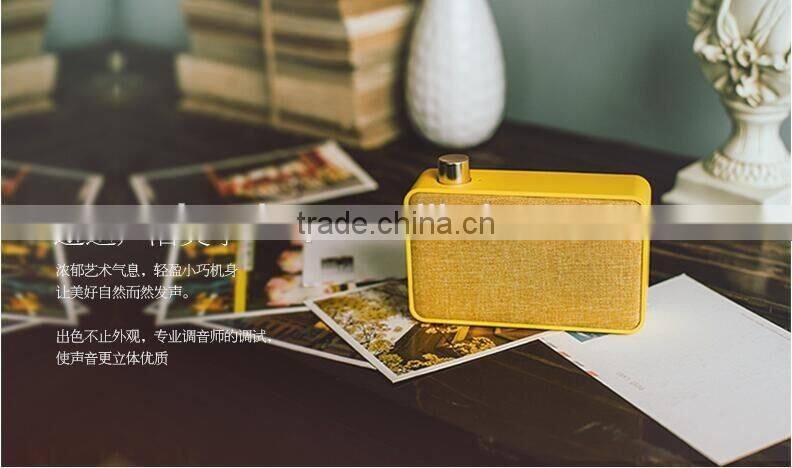 Retro Mini Portable Wireless Bluetooth Speaker Canvas Elegant Subwoofer Bluetooth Mini Speaker Promotion Gift Mini Speaker