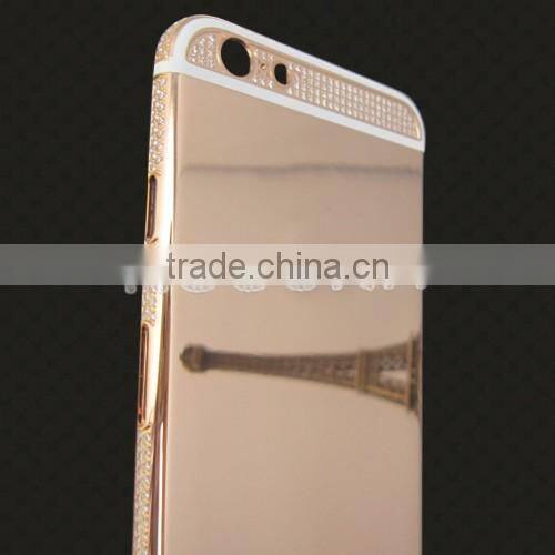 For iPhone 6/6plus 24K Gold / Rose Gold Housing diamond For Iphone6 4.7 inch/for iphone 6 rose gold housing