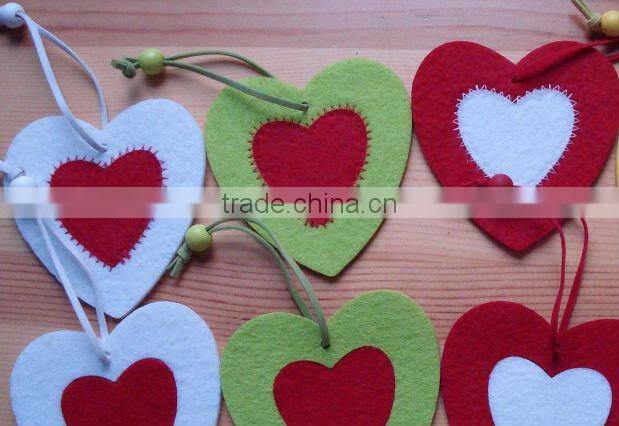 heart shape felt ornament