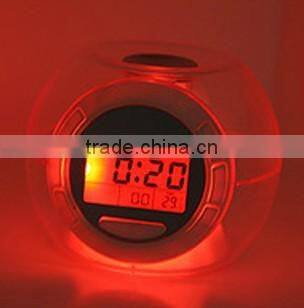 7color changing LCD clock/ Temperature detection clock/music alarm clock