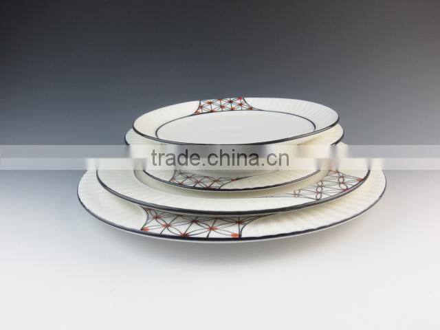 ceramic eco-friendly durable dinner ware type dinner set with decal
