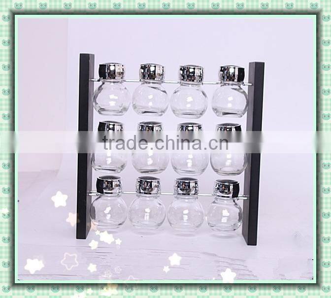 6pcs 100ml glass spice jar set