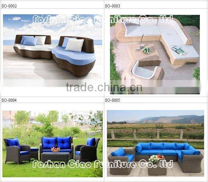 2016 season patio wicker furniture 4 pcs sectional sofa set