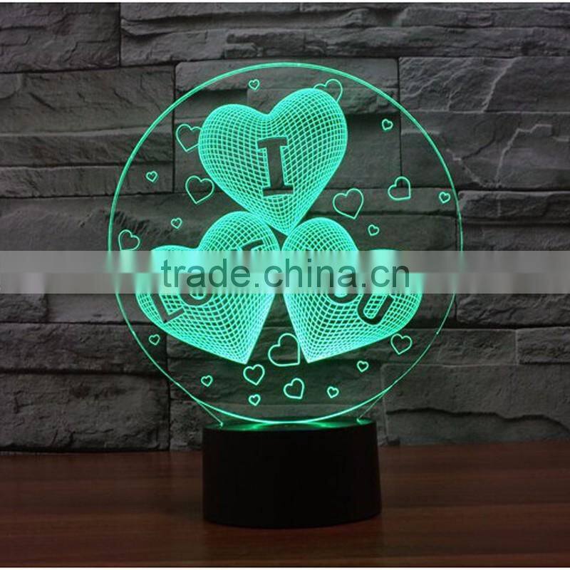 bed sides table light children nightlight 3D display fancy standing dolphin lamp