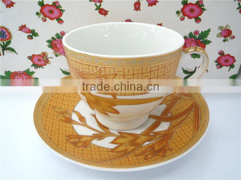 Popular Porcelain Ceramic tea cup and saucer sets