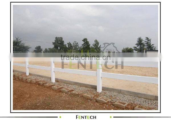 high quality white 2-rail road fence