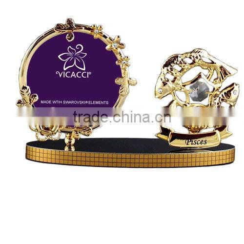 Good Quality 24K gold plated Zodiac Taurus 3x3" Photo Frame