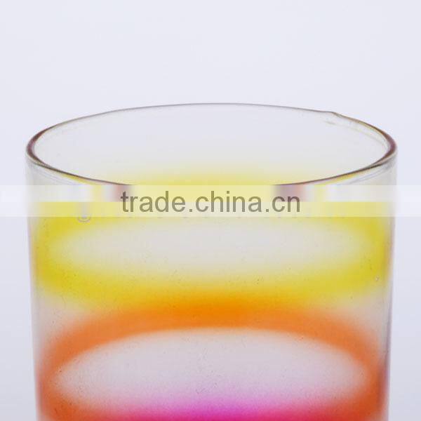 cylindrical colorful shot glasses