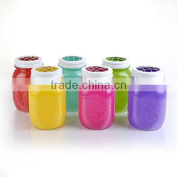 hotsale glass bottle flower vase colorful hurricane mason jar